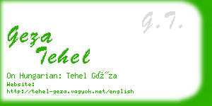 geza tehel business card